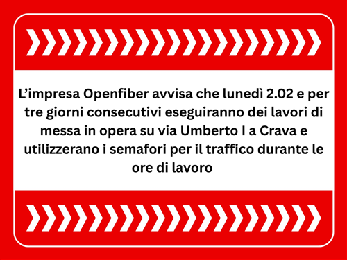 Lavori di messa in opera della fibra