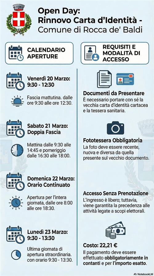 Hai la carta d'identità cartacea? provvedi a rinnovarla entro il 3 agosto e approfitta delle aperture straordinarie